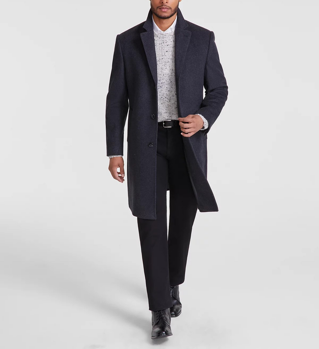 Michael Kors Men's Classic-Fit Wool Cashmere Blend Kavon Overcoat MSRP $495