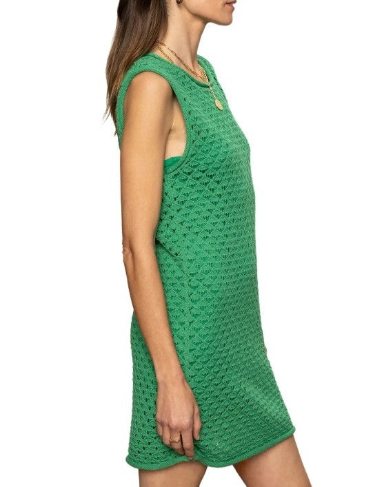 Sanctuary Women's Cotton Summer Shell Open-Stitch Dress MSRP $99