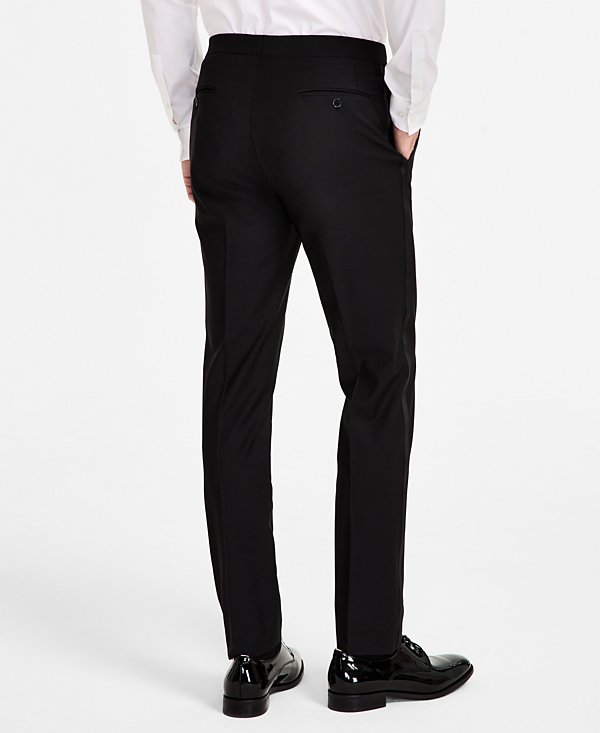 Calvin Klein Men's Slim-Fit Wool-Blend Tuxedo Pants MSRP $200