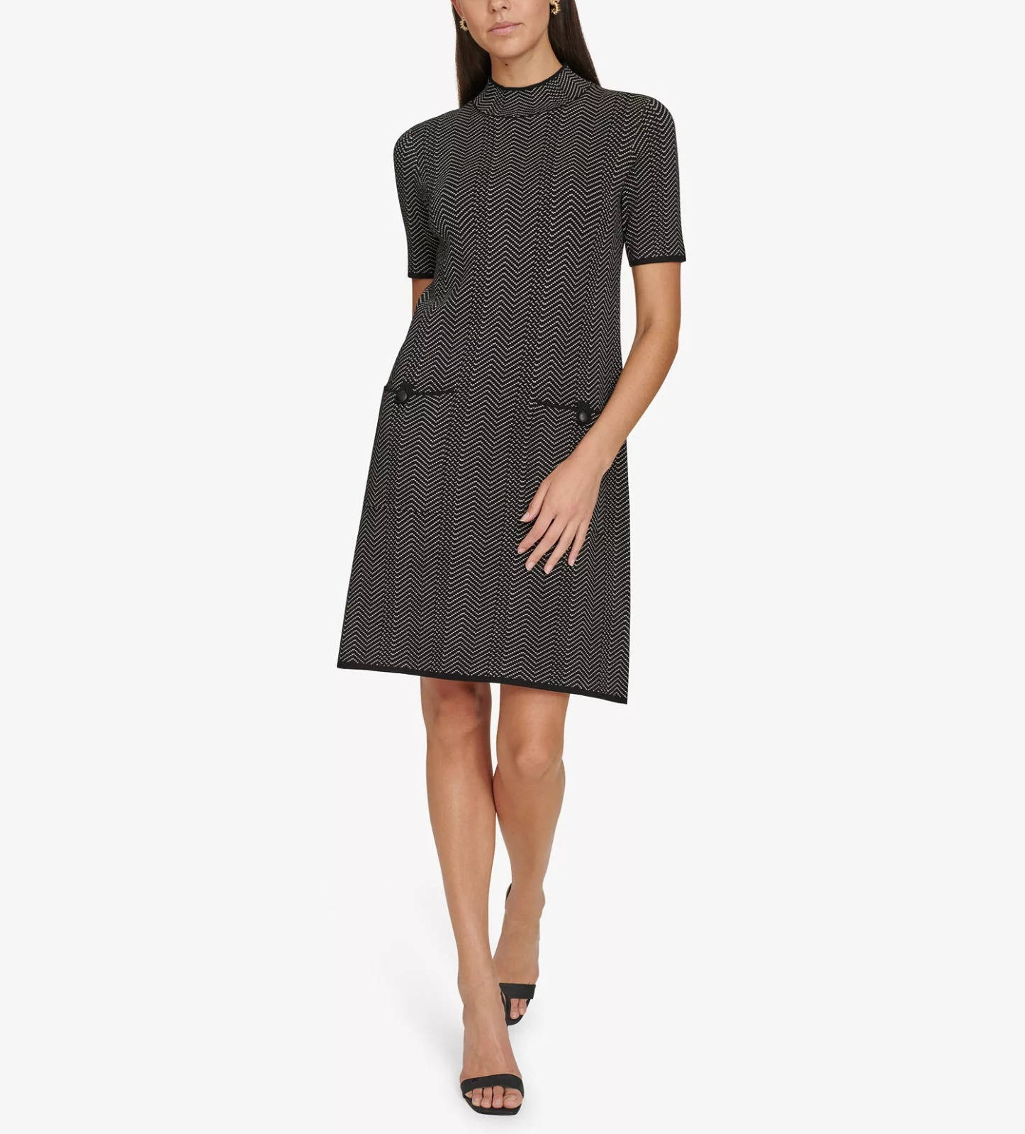 Calvin Klein Women's Mock-Neck Jacquard Sheath Dress MSRP $134 – DGFOutlet