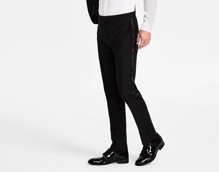 Calvin Klein Men's Slim-Fit Wool-Blend Tuxedo Pants MSRP $200