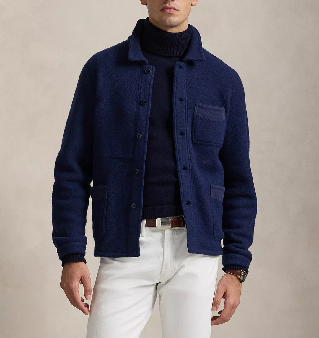 Polo By Ralph Lauren Wool Blend Utility Shirt Jacket MSRP $298