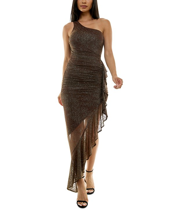 City Studios Juniors' Glittered Ruched One-Shoulder Gown MSRP $79 –  DGFOutlet