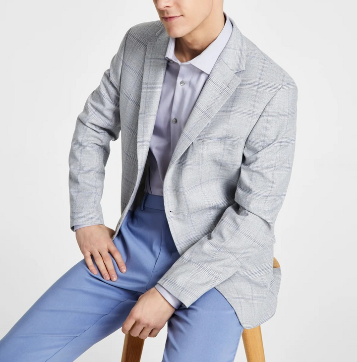 Tommy Hilfiger Men's Modern-Fit Glen Plaid Sport Coat MSRP $295