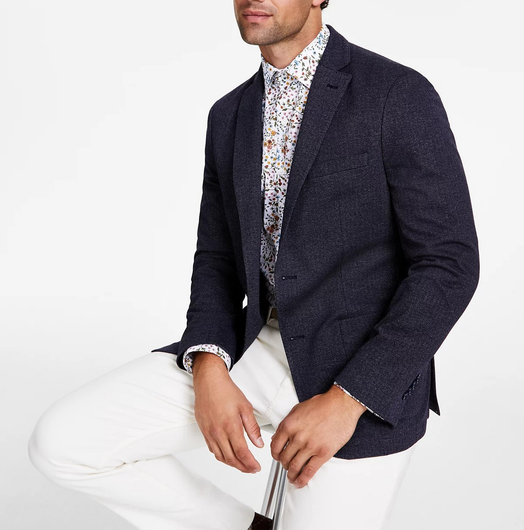 Bar III Men's Slim-Fit Knit Herringbone Sport Coat MSRP $295