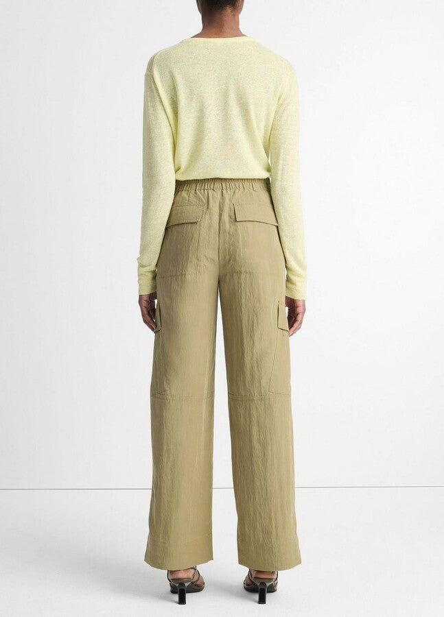 Vince Women's Mid-Rise Fluid Cargo Trouser MSRP $395