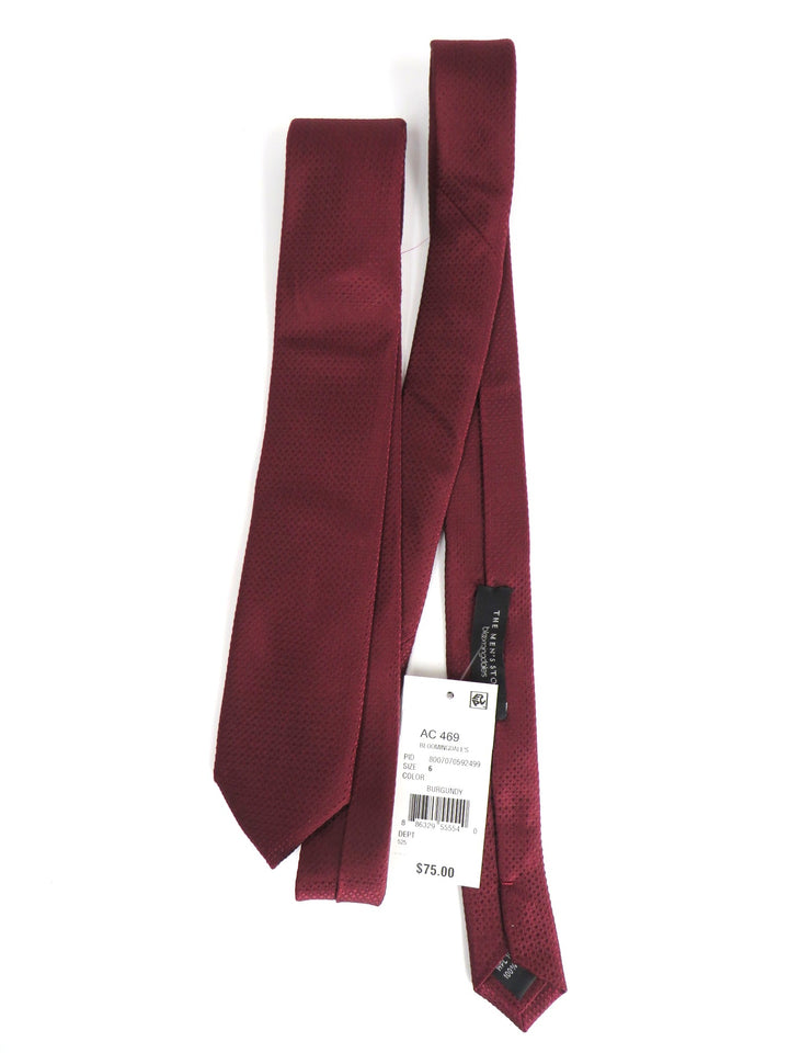 The Men Store Textured Solid Silk Skinny Tie