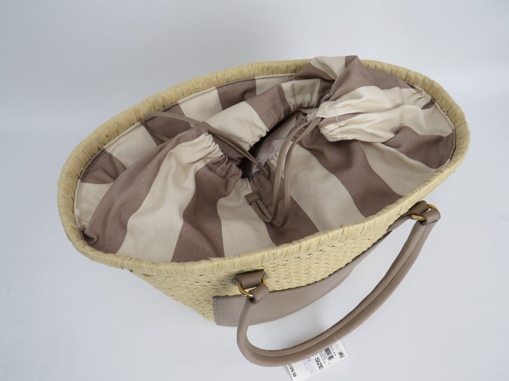 On 34th Isabellaa Straw Medium Drawstring Tote