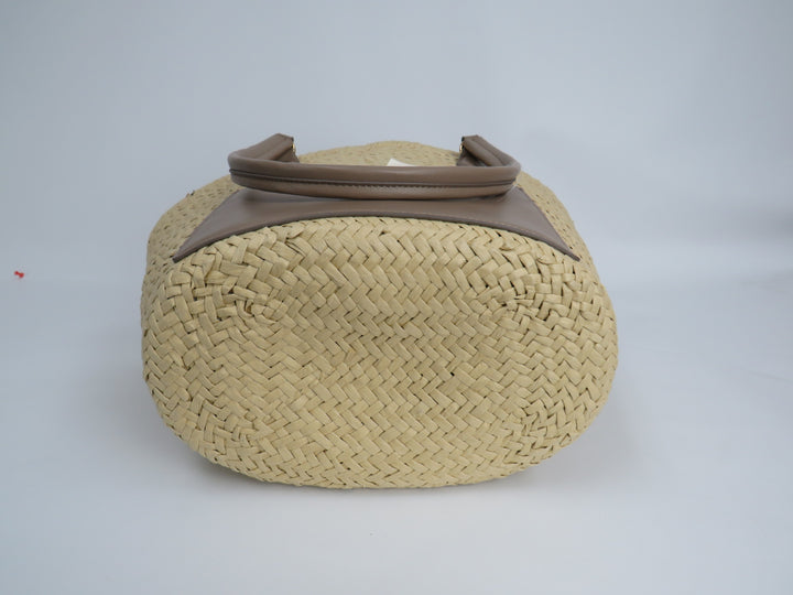 On 34th Isabellaa Straw Medium Drawstring Tote