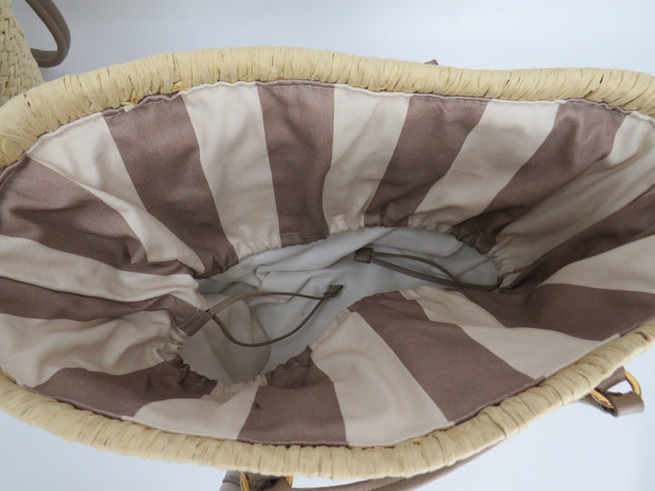 On 34th Isabellaa Straw Medium Drawstring Tote