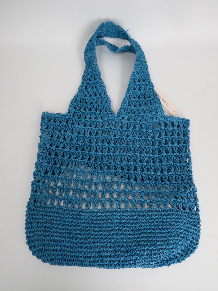 AQUA Crochet Tote