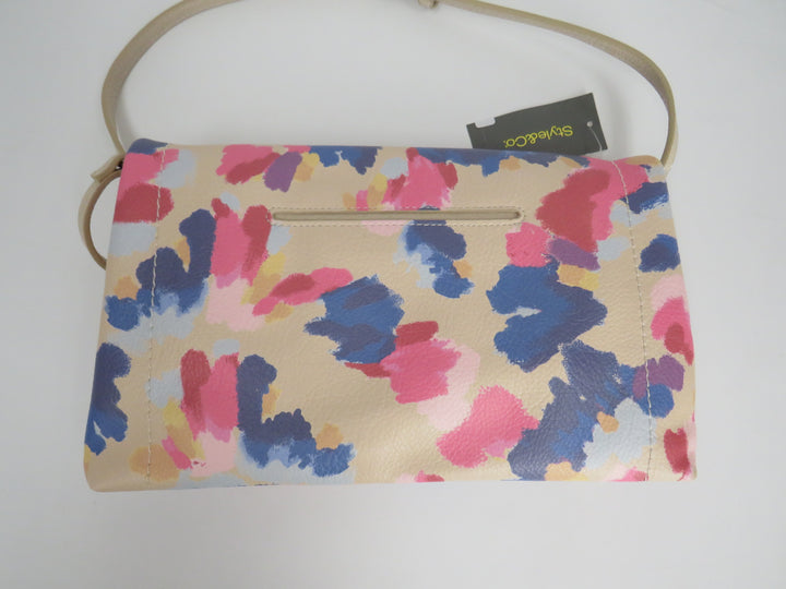 Style & Co Whipstitch East West Flap Crossbody