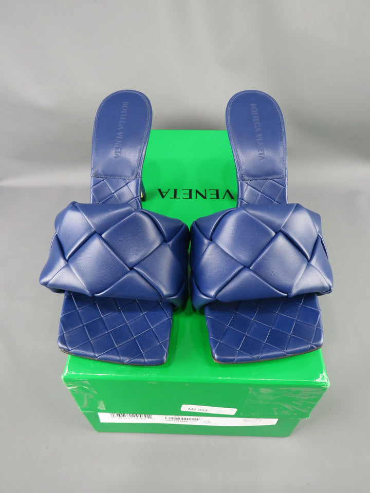 Bottega Veneta Women's Lido Woven High Heel Slide Sandals