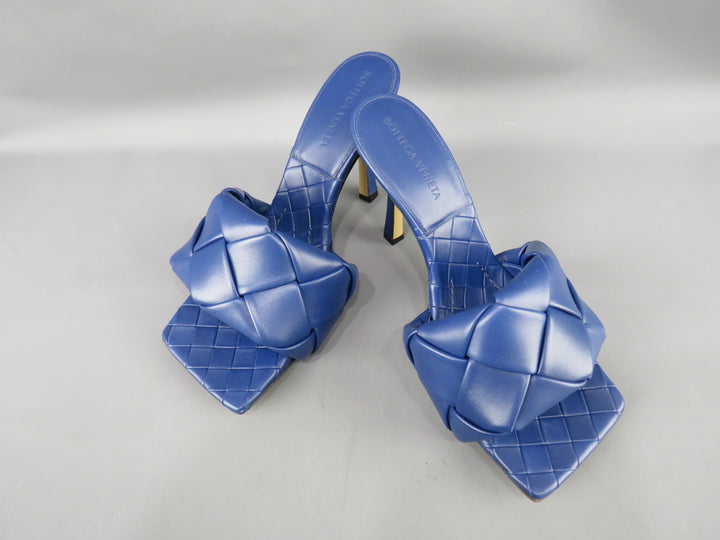 Bottega Veneta Women's Lido Woven High Heel Slide Sandals