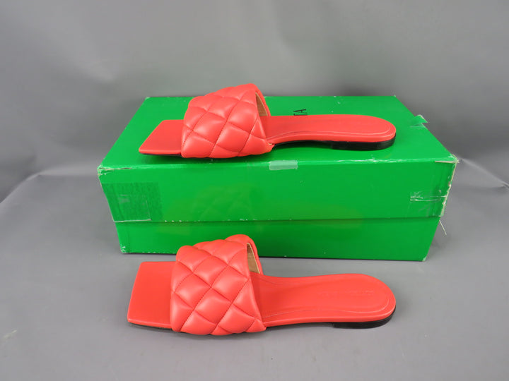 Bottega Veneta Women's Square Toe Quilted Slide Sandals