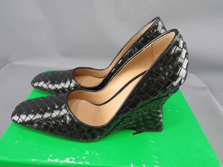 Bottega Veneta Women's Comet Slip On Woven Wedge Pumps