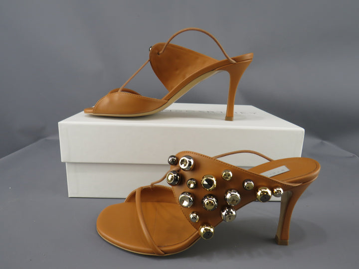 Stella McCartney Women's Stella 100 Studded Open Toe Pumps