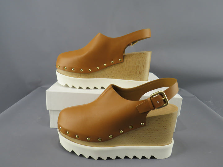 Stella McCartney Women's Elyse Slingback Platform Wedge Clogs