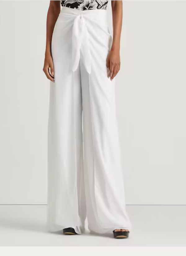 LAUREN RALPH LAUREN Tie-Front Crepe Pants