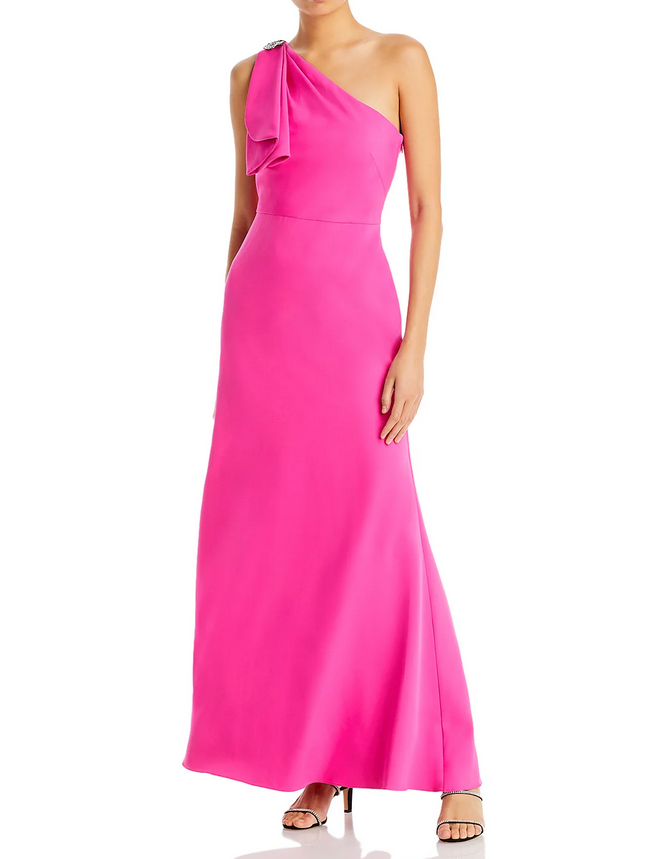 Eliza J Draped One Shoulder Gown