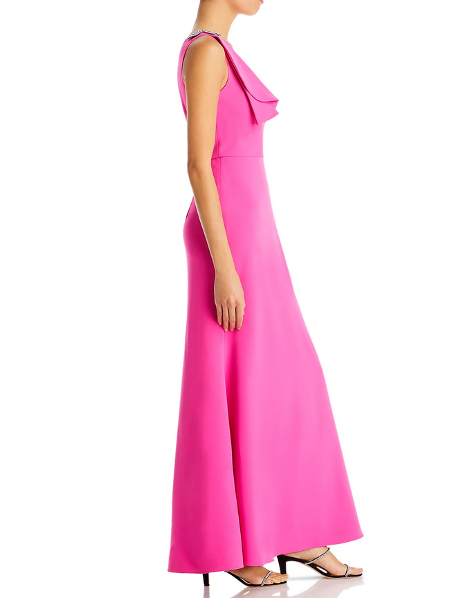 Eliza J Draped One Shoulder Gown