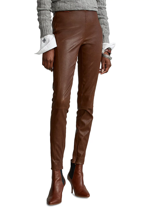 POLO RALPH LAUREN LEATHER SKINNY PANTS************SIZE: XS