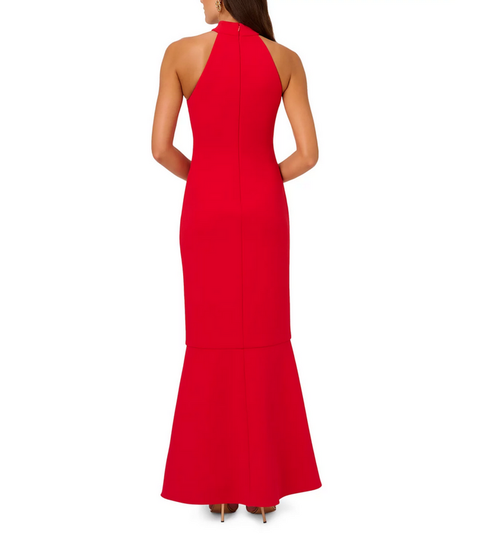 Liv Foster Bonded Crepe Strapless Gown