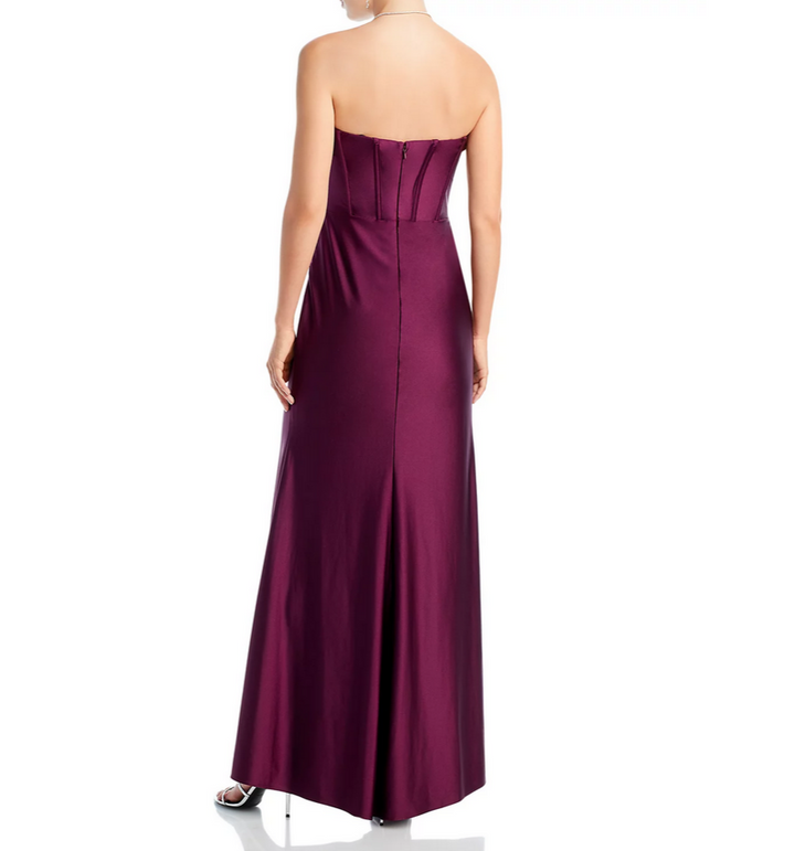 AQUA Wrapped Corset Gown