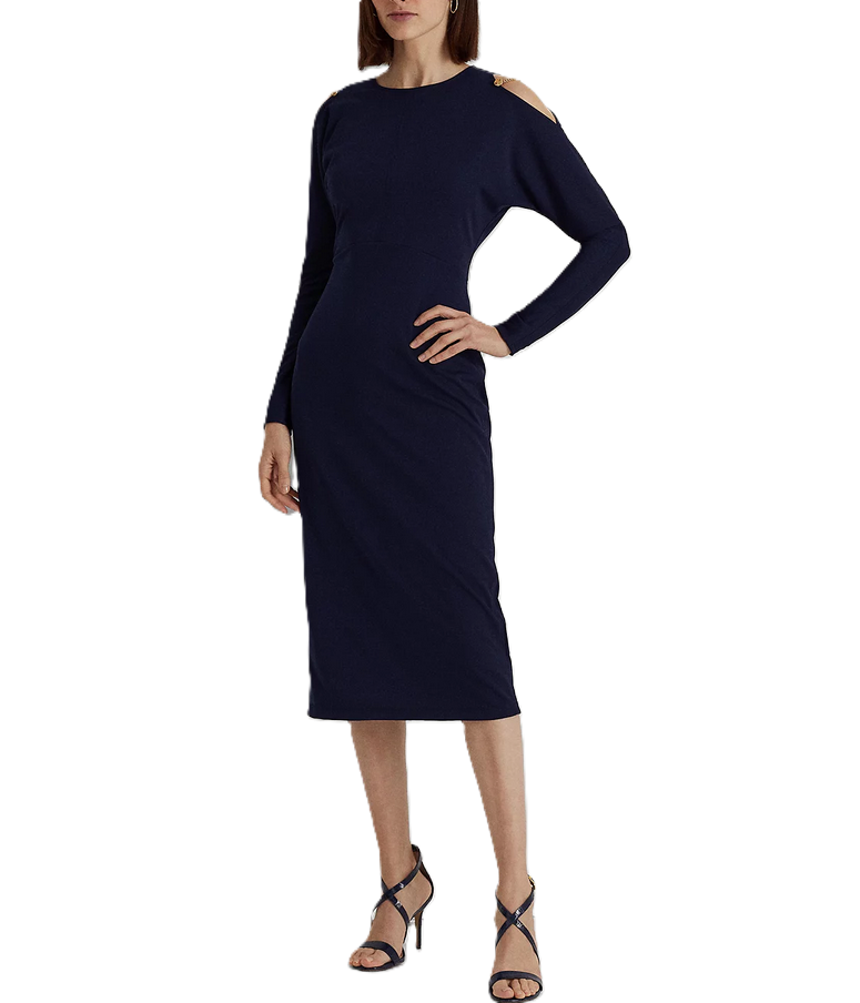 jersey cold shoulder dress LAUREN RALPH LAUREN Stretch Jersey Cold-Shoulder Dress