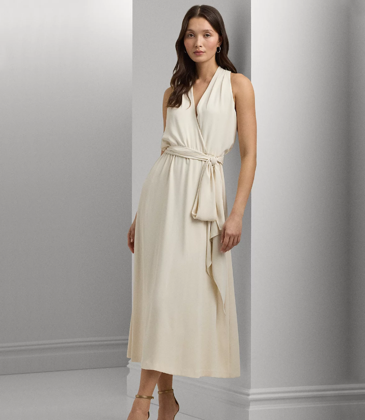 Lauren Ralph Lauren Women's Belted Halter A-Line Dress DGFOutlet Lauren Ralph Lauren Women's Belted Halter A-Line Dress DGFOutlet