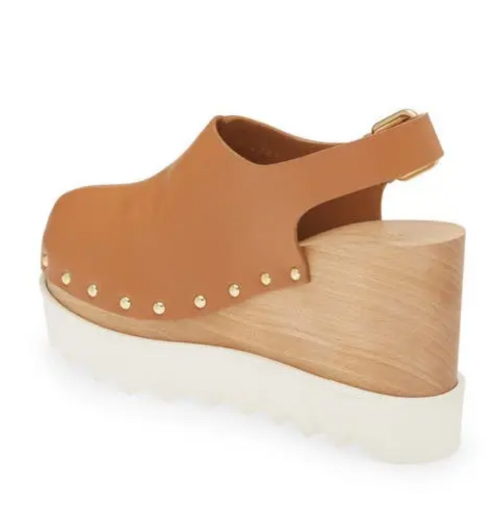 Stella McCartney Women's Elyse Slingback Platform Wedge Clogs