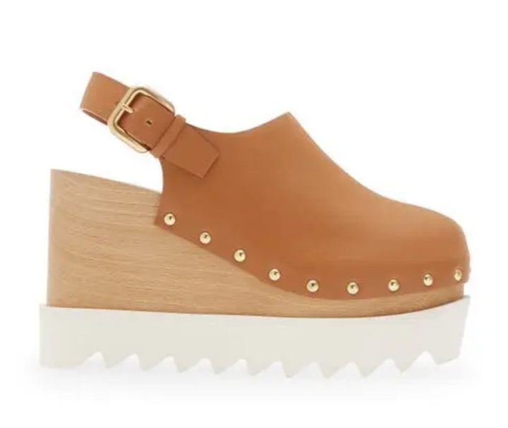 Stella McCartney Women's Elyse Slingback Platform Wedge Clogs