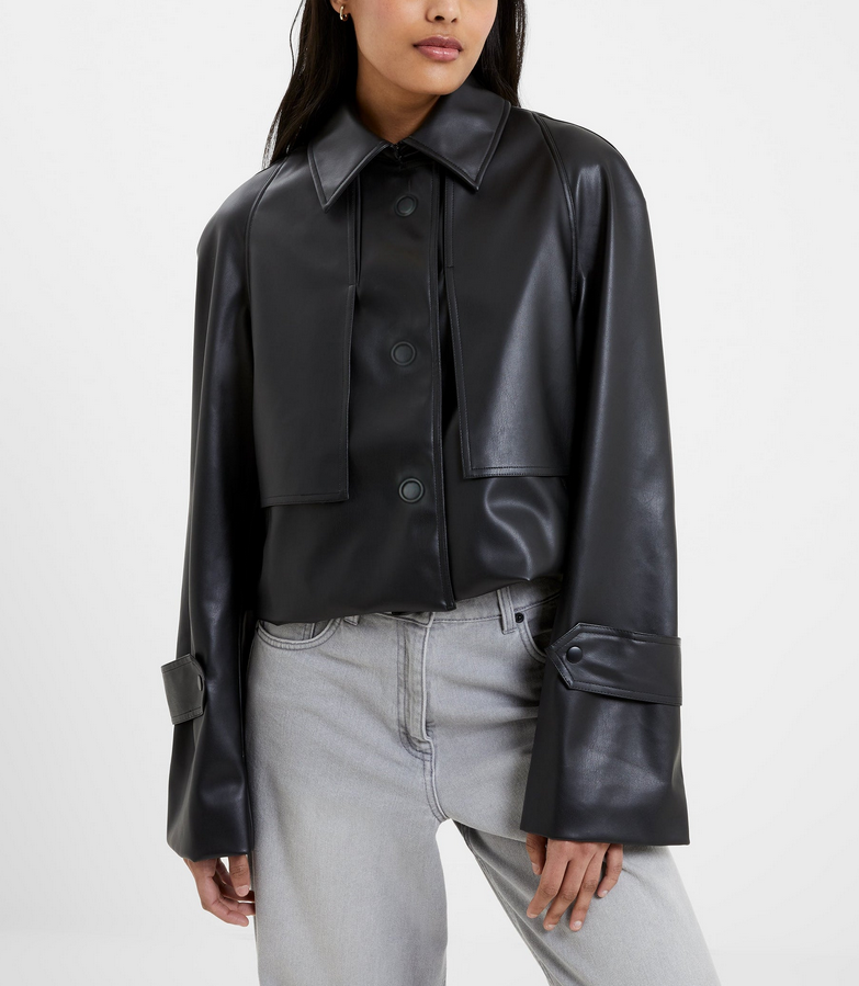 FRENCH CONNECTION Crolenda Faux Leather Jacket – DGFOutlet