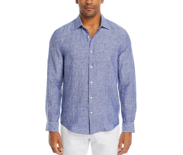 The Men Store Linen Chambray Button Down Shirt