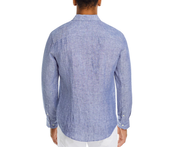 The Men Store Linen Chambray Button Down Shirt