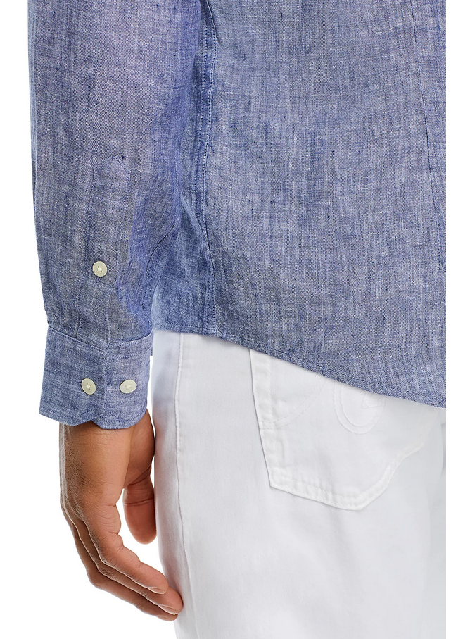 The Men Store Linen Chambray Button Down Shirt