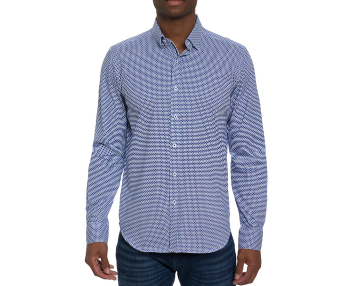 Robert Graham Girman Tailored Fit Long Sleeve Button Front Stretch Shirt