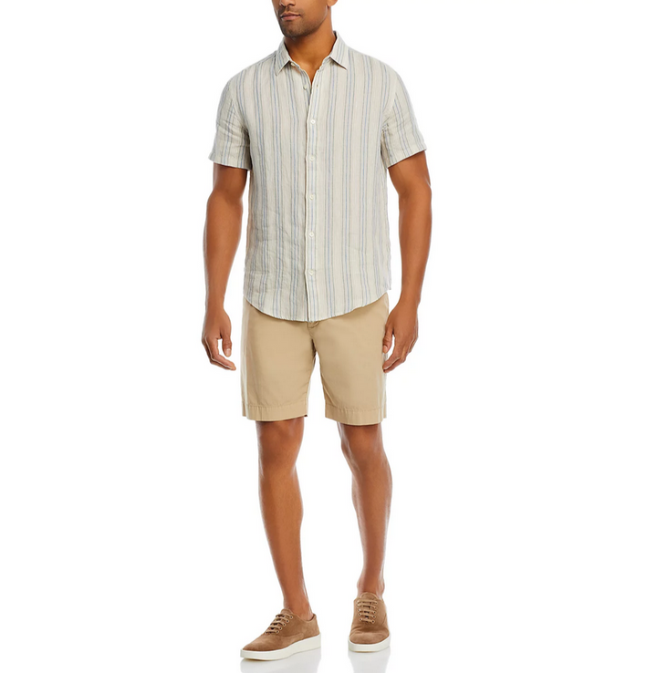 The Men Store Linen Short Sleeve Button Down Shirt