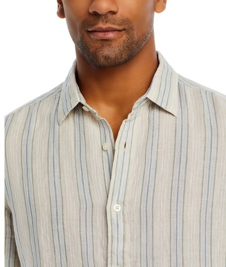 The Men Store Linen Short Sleeve Button Down Shirt