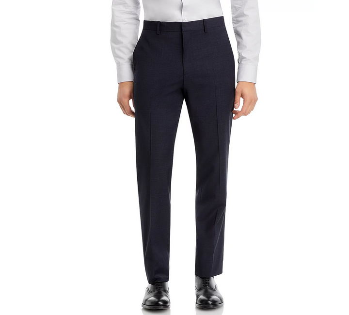 Theory Mayer Wool Tonal Plaid Suit Pants