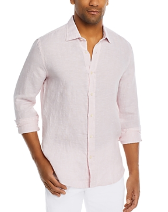 The Men Store Linen Chambray Button Down Shirt
