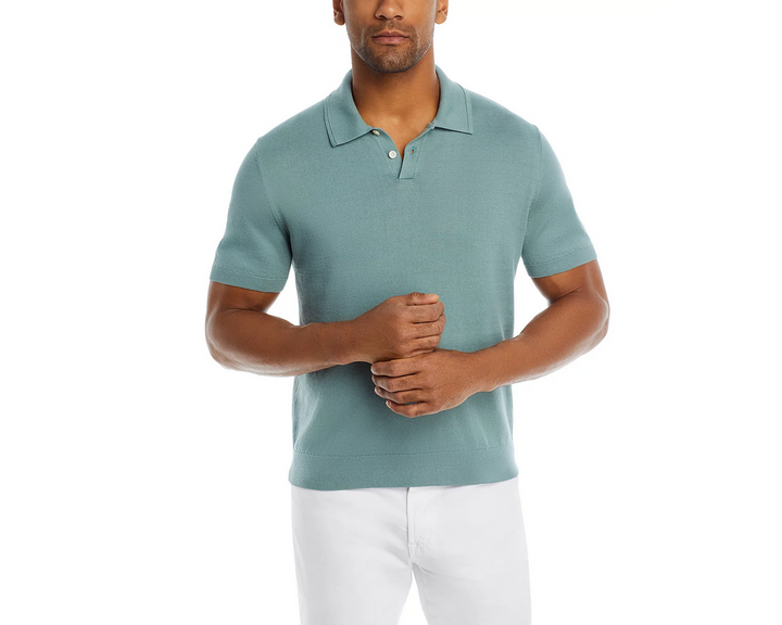 The Men Store Cotton Two Button Sweater Polo