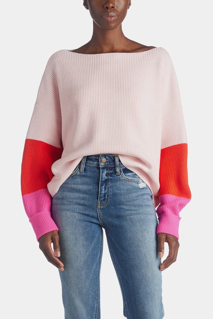 FRENCH CONNECTION Babysoft Color Blocked Sweater