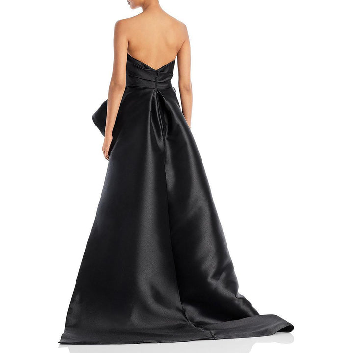 Amsale Mikado Strapless Peplum Gown
