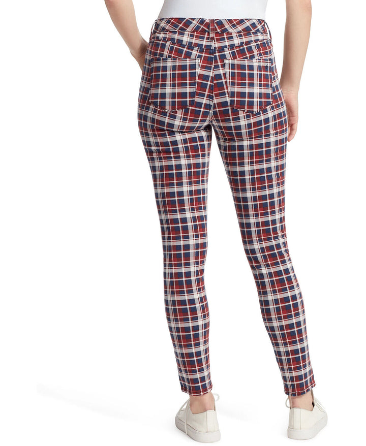 WILLIAM RAST High-Rise Plaid Skinny Jeans