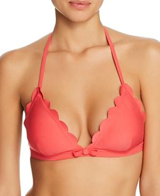 kate spade new york Scalloped Triangle Cup Bikini Top $70 Size XS # U5 322 NEW