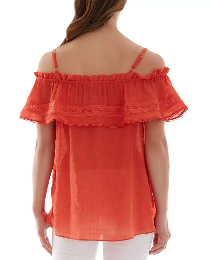BCX Juniors' Ruffle-Trim Top MSRP $39 Talla XS # 6A 1679 NUEVO