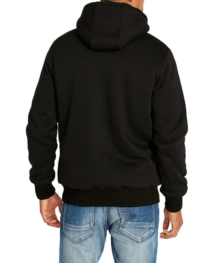 Sudadera con cremallera completa y forro de sherpa Fasox para hombre de Buffalo $89 Talla L # 6D 1418 NUEVO