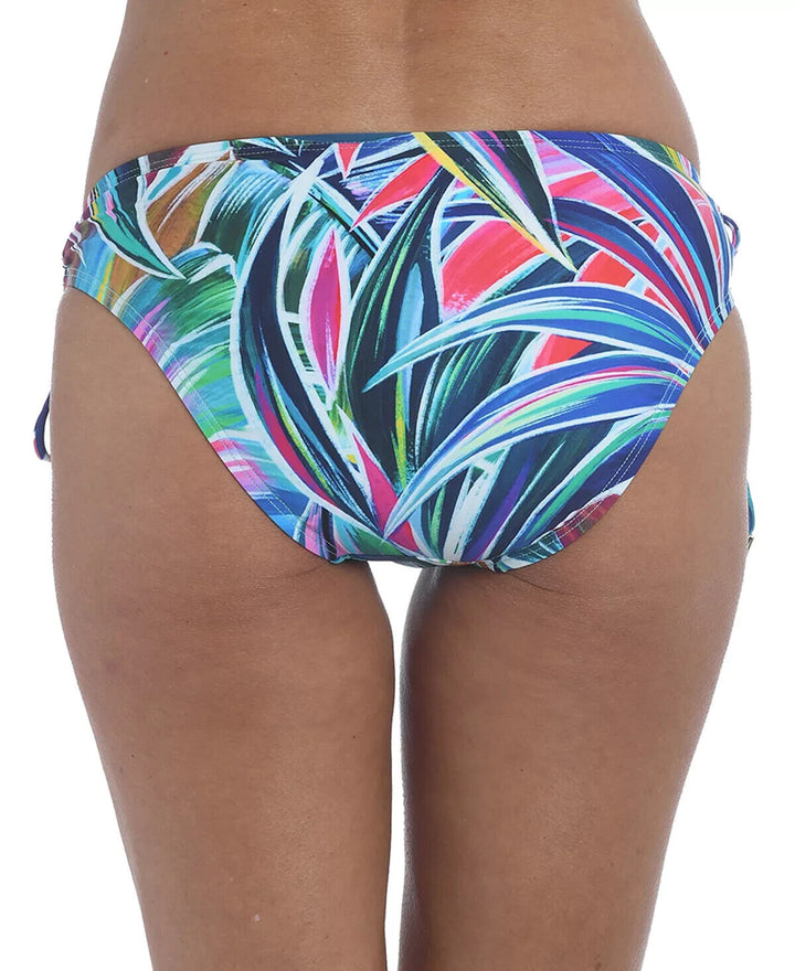LA BLANCA Parte inferior de bikini hipster ajustable estampada MSRP $ 62 Tamaño 14 # U9 296 NUEVO