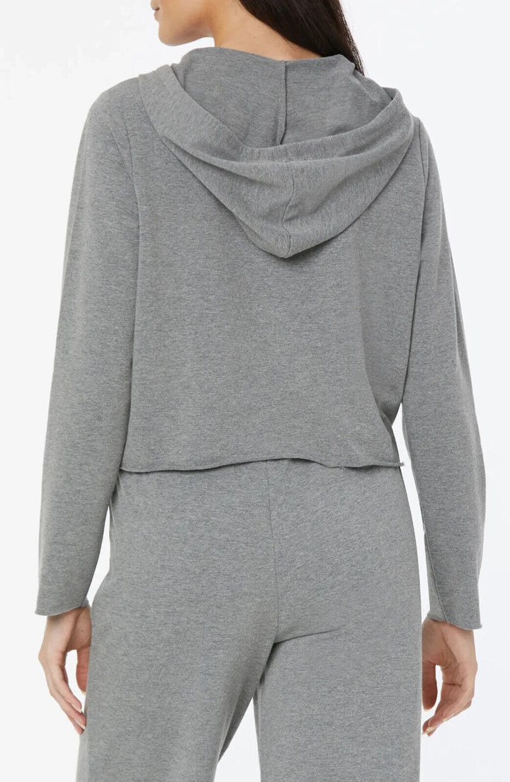 Sudadera con capucha y cuello dividido de felpa francesa recortada de NYDJ MSRP $ 69 Talla XL # 4B 433 NUEVO